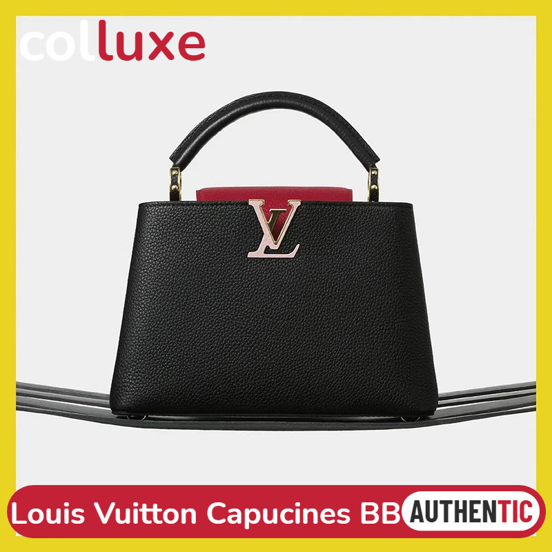 ♞ของแท้หลุยส์วิตตอง Louis Vuitton Capucines BB สุภาพสตรี/กระเป๋าสะพายไหล่/กระเป๋าร่อซู้ล/กระเป๋าถือ