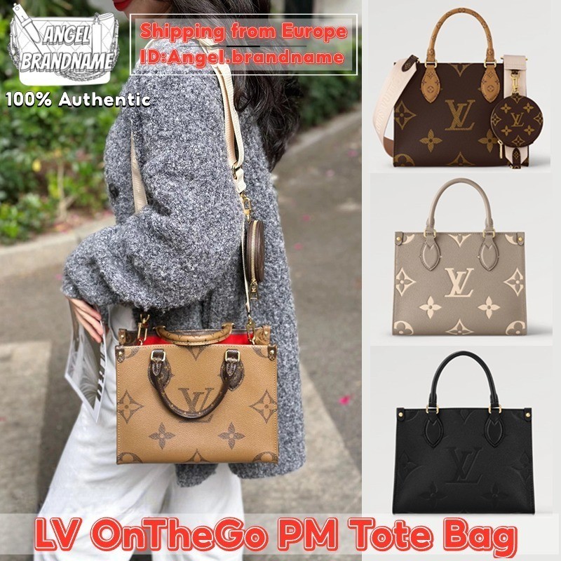♞,♘,♙หลุยส์วิตตอง Louis Vuitton OnTheGo PM Tote Bag กระเป๋าสะพายสุภาพสตรี