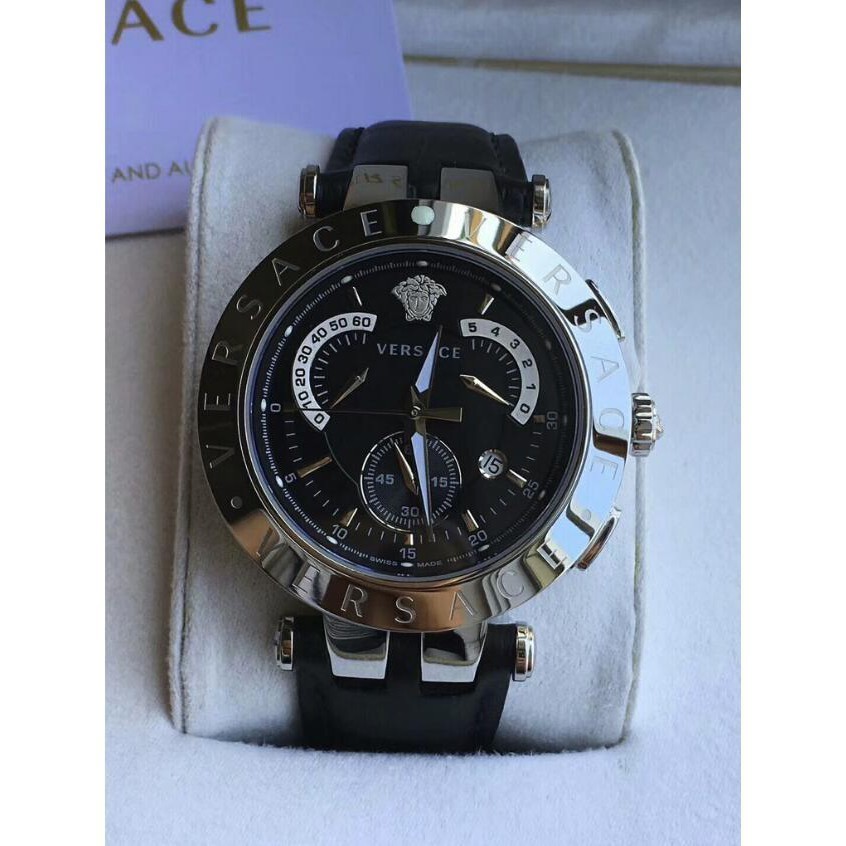 ♞,♘Versace Watch นาฬิกา Versace Versace Watch นาฬิกาข้อมือ True True Three Eyes Business Watch 42mm