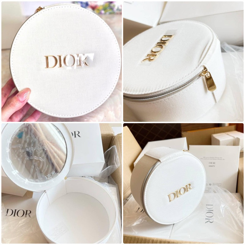 ♞,♘,♙แท้ กระเป๋า Dior Vanity bag สีครีม พร้อมกล่องและถุงกระดาษค่ะ