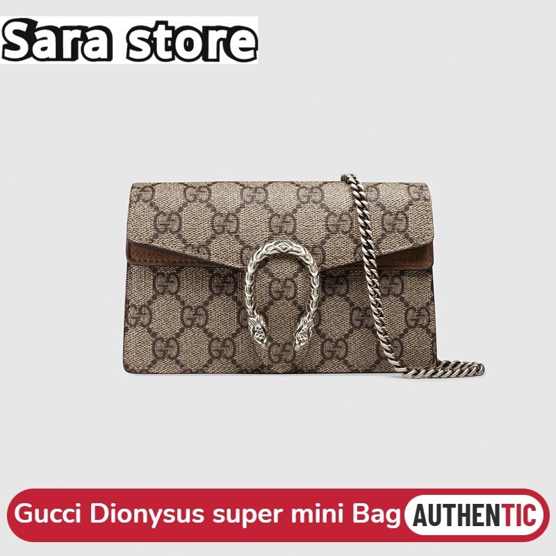 ♞[พร้อมส่ง] กุชชี่ Gucci Dionysus super mini Bag กระเป๋าโซ่ 16.5cm