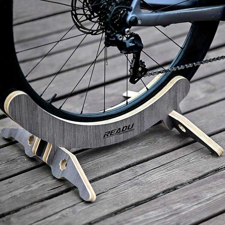 ❤ Stand Wood Bicycle Storage Rack Garage Floor Holder Parking Accessories For Mountain Road Bike