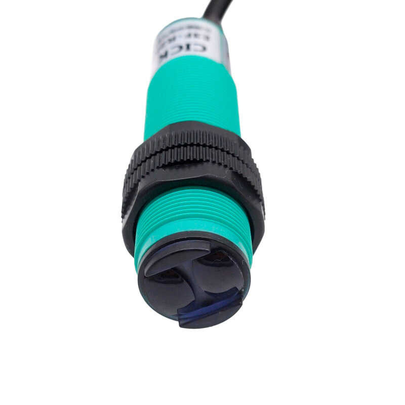 สะท้อน E3f-R2n1 ข้อเสนอแนะโฟโตอิเล็กทริกสวิตช์ NPN PNP Dc5-36V ช่วงการตรวจจับ 2M ปรับได้ Nk / N2 / P