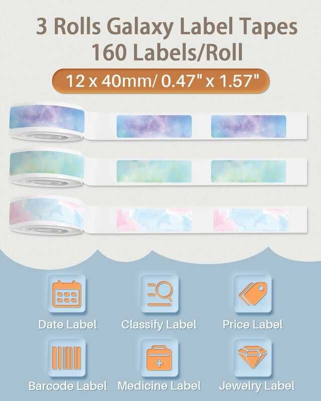 Color Phomemo Q30s Labels Thermal Labels For Q30 / Q31 / Q32 / Q30s Label Sticker Sticker Thermal P