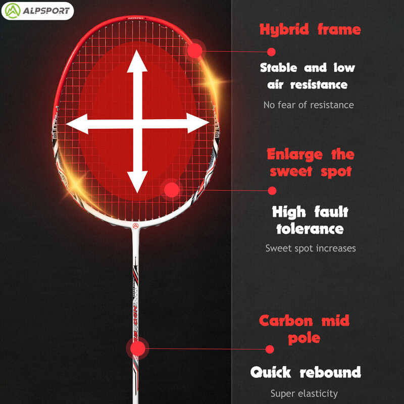 set ALP ID 5U G4 Max 30Lbs badminton 100% full carbon fiber professional ultra-light racket ALPSPOR 