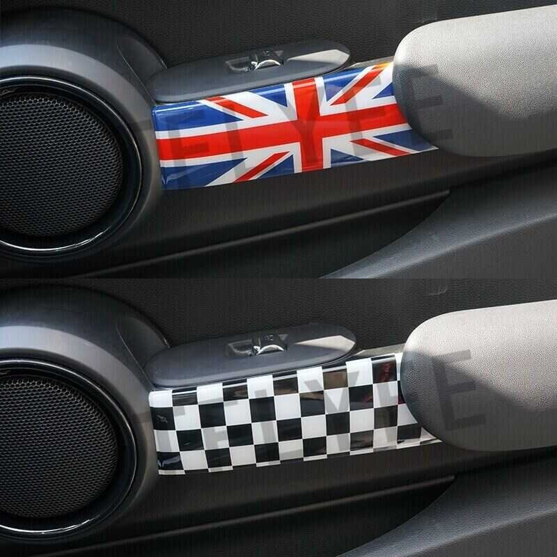 ❤ Union Jack Interior Door Handle Housing Cover Car Decoration Sticker For MINI One Cooper S JCW