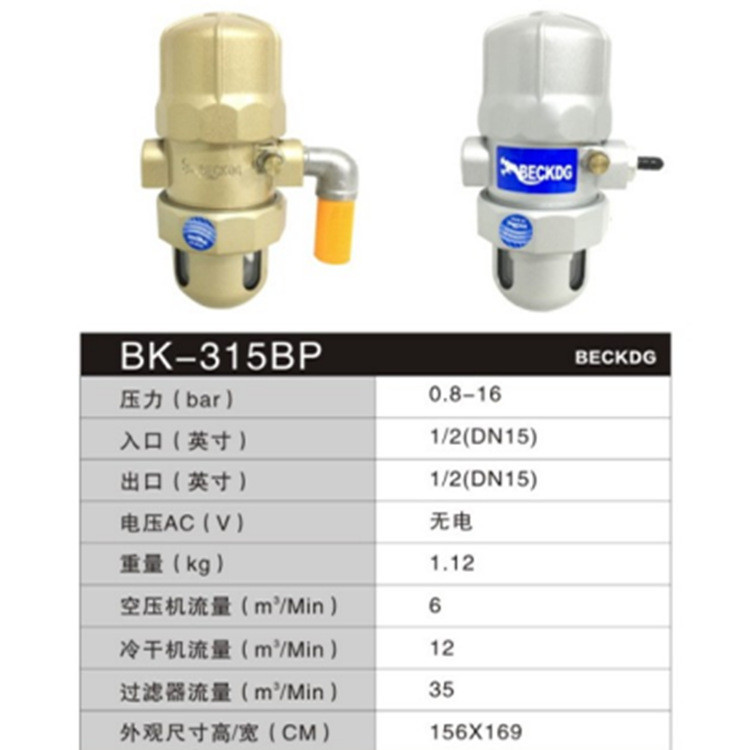 ระบายน้ําอัตโนมัติ Beckron Pneumatic BK-315BP BK-315P ราคา ถูกที่สุด ดีลบีเคเค แกลเลอรีภาพที่ 3