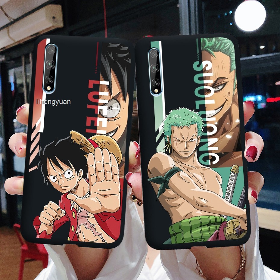 One Piece Huawei Y8P 2020 P Smart S Case สีดําซิลิโคนอ่อนนุ่มอะนิเมะแนวโน้มการออกแบบใหม่ยอดนิยมเคสโท