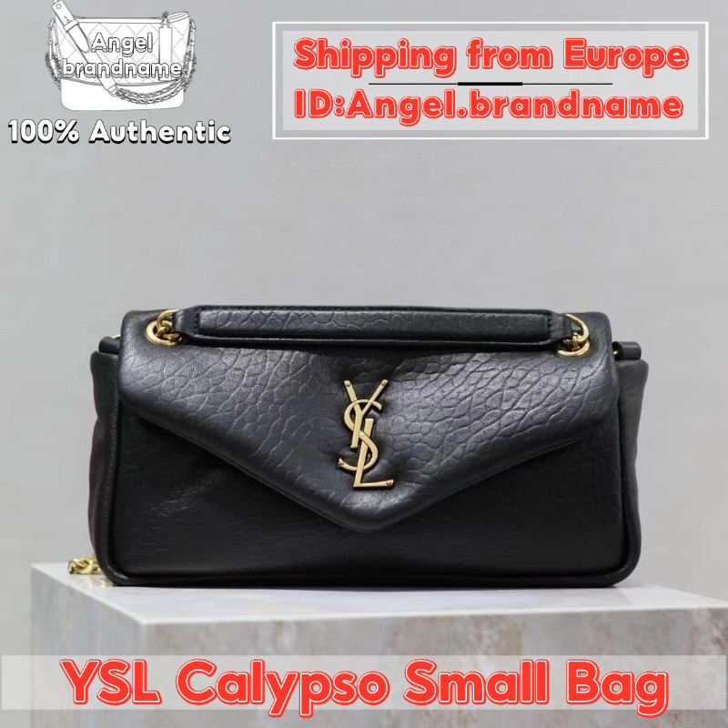 Shopee ถูกที่สุดถุงของแท้Saint Laurent/YSL Calypso Small Bag กระเป๋าสะพายไหล่ ยอดฮิต ขายดีสุดๆๆ