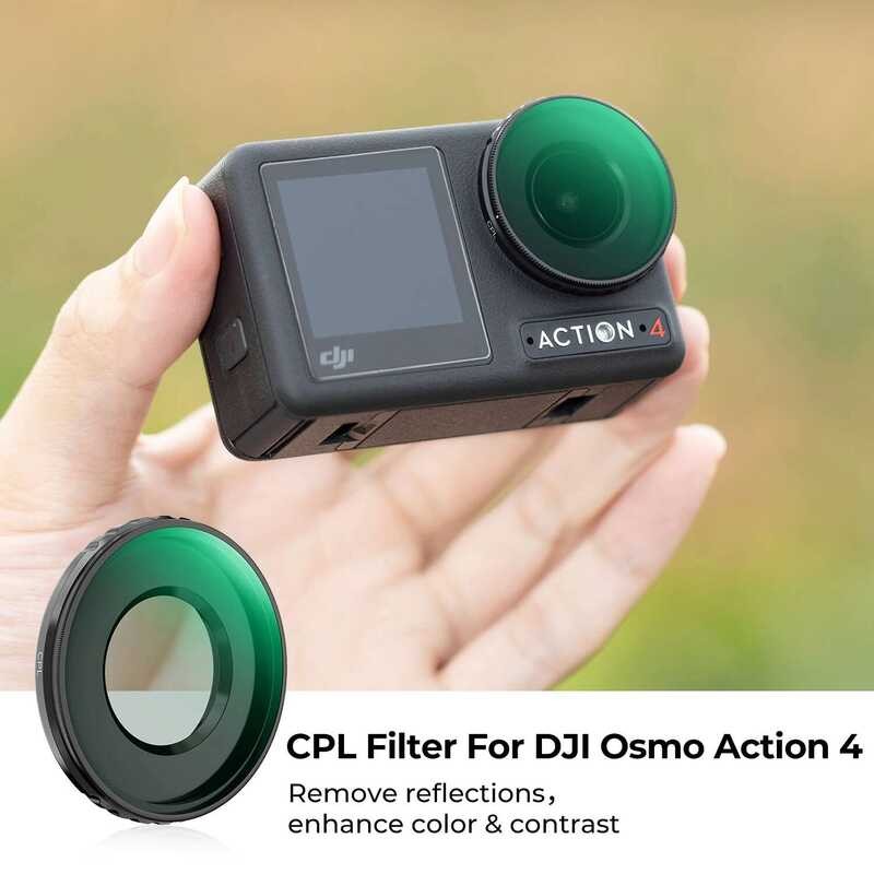 ❥ K F ตัวกรองแนวคิด OSMO Action 4 Cpl/ Nd8 Nd16 Nd32 Nd64/Nd & PL การเคลือบกล้องแสงแก้ว DJI