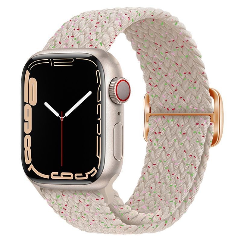 สายนาฬิกาข้อมือไนล่อนถัก หัวเข็มขัดเลื่อน สําหรับ applewatch7 Apple S7 iwatch4 5 6se