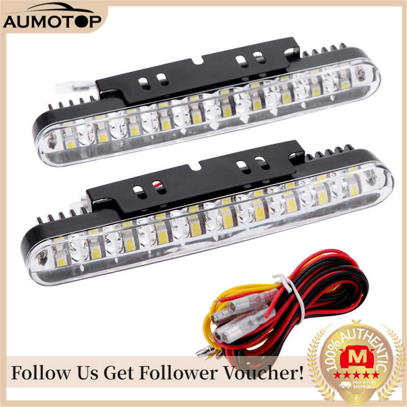【Cod/Ready】2 ชิ้น 30Leds รถยนต์กลางวันวิ่งไฟ DRL Daylight โคมไฟเลี