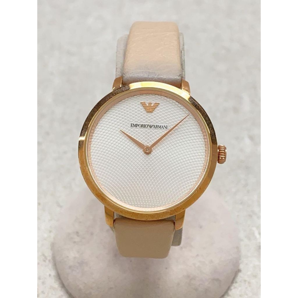 Emporio Armani DAN Wrist Watch leather Women Direct from Japan Secondhand