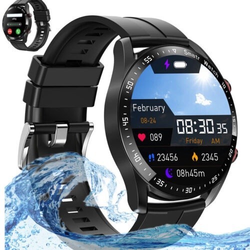 นาฬิกาข้อมือสมาร์ทวอทช์ บลูทูธ กันน้ํา สําหรับผู้ชายและผู้หญิง iPhone Samsung 2023