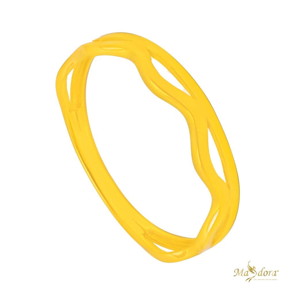 Masdora Gold Ring Golden Ripple Wave / แหวนคลื ่ นระลอกทอง (916Th