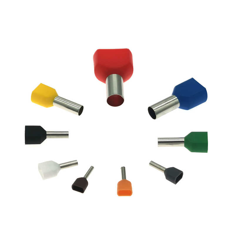 ลวด Insutated 50/25/10Pcs สายไฟ End Crimp เทอร์มินัล Te2508 ~ Te16-14คู่สายไฟ Ferrules ทองแดง14-6Awg