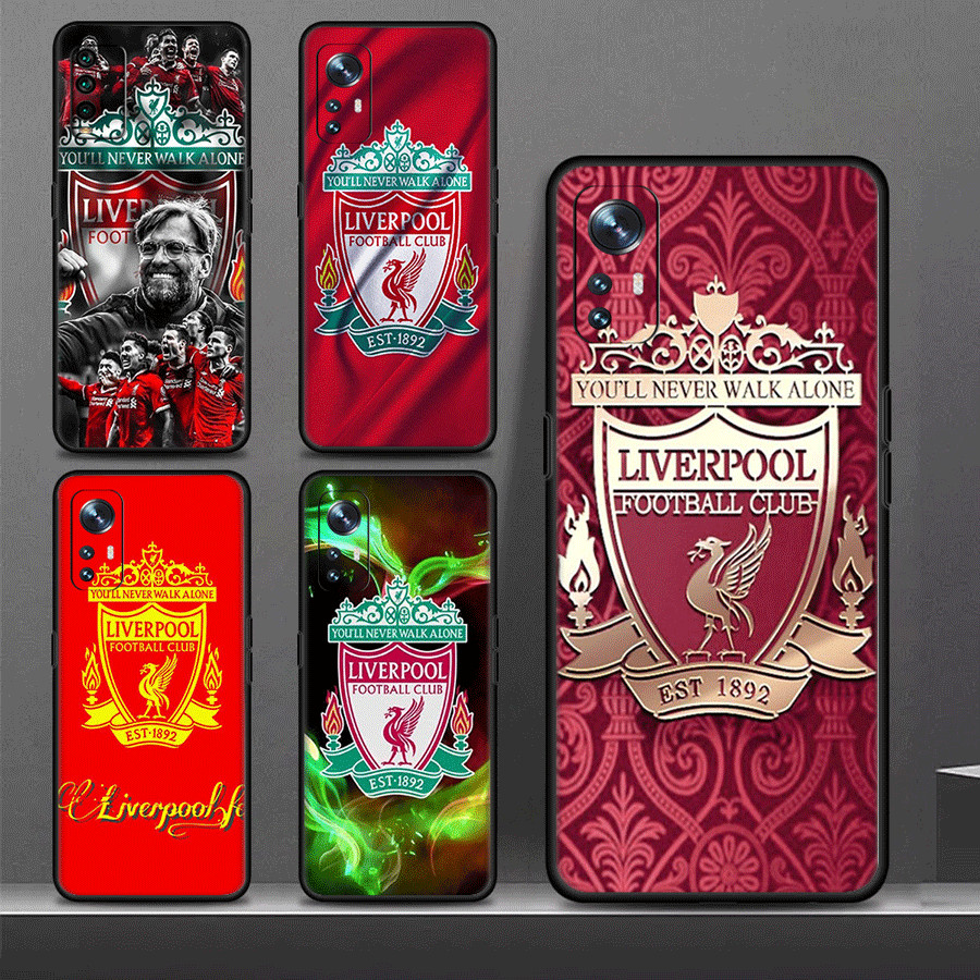 สําหรับ Redmi Note 6 7 8 9 Pro 8T 9S TPU นิ่มสีดําเคสโทรศัพท์มือถือฟุตบอล Liverpool Club