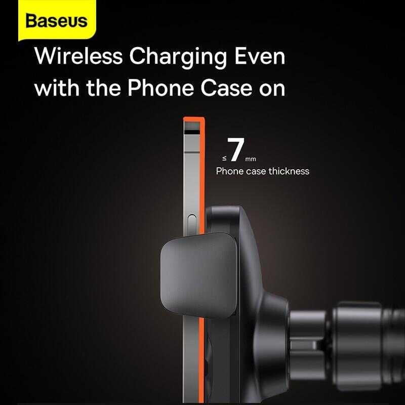❤ Baseus ที่วางโทรศัพท์ในรถยนต์ 15W Qi Wireless Charger การจัดตำแ