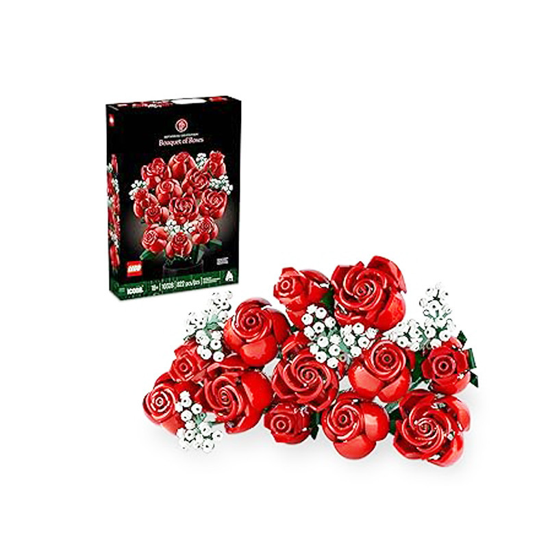 LEGO 10328 Icons Bouquet of Roses, Artificial Flowers for Home Décor