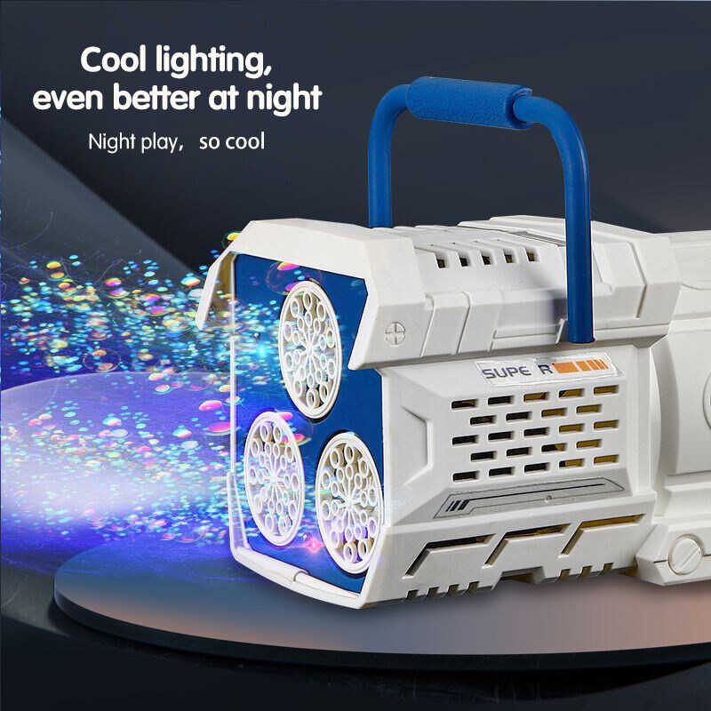 Kmoist 60-Hole Handheld G-Un Electric Automatic Bubble Toy Bubbles Maker Kids Outdoor Toys Electric 