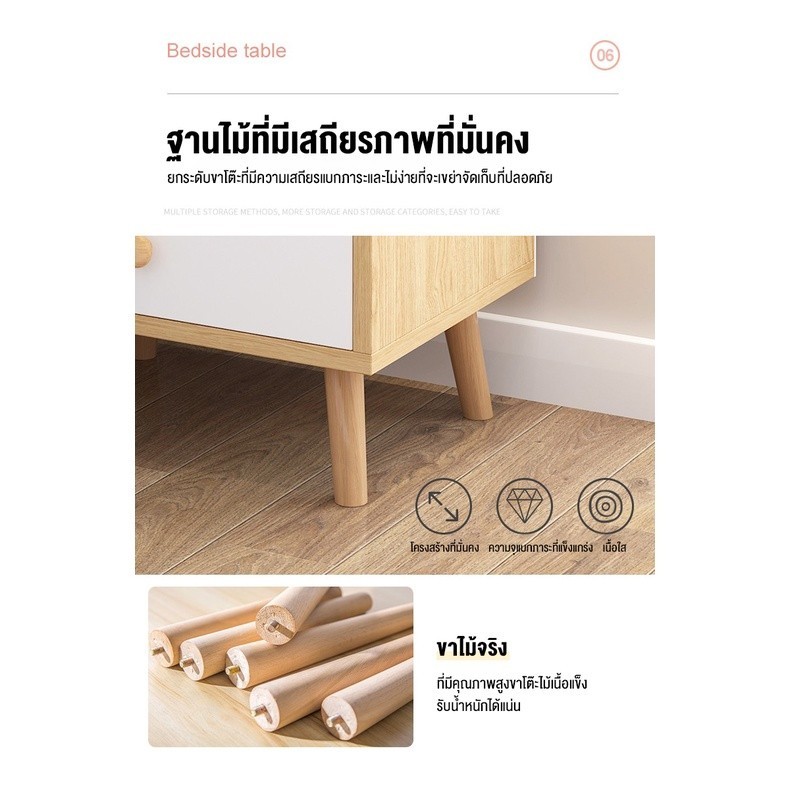 🔥การประกันคุณภาพ🔥 YYMลิ้นชักหัวเตียง ตู้ข้างเตียง พร้อมชั้นวางลิ้นชัก โต๊ะข้างเตียงพร้อมชั้นวางลิ
