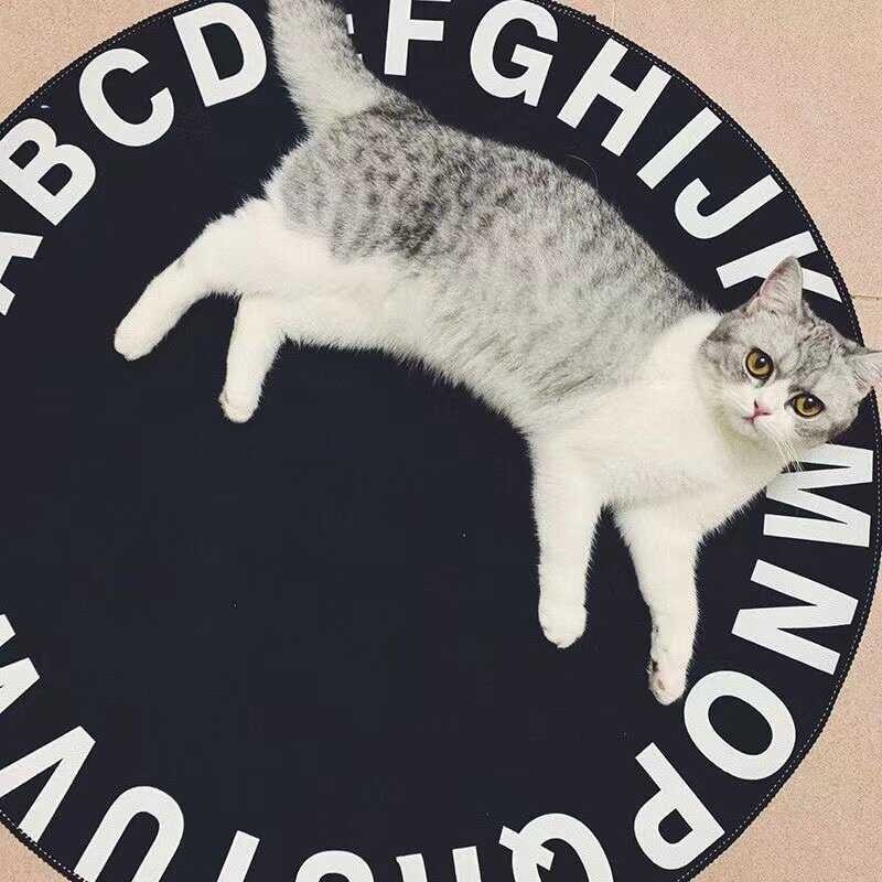 Round Nordic LuckyZone Rugs Non-Slip Floor Mat Children's Bedroom Carpet 26 PCs English Letters Dec