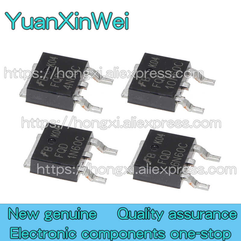 10Pcs Fqd1n60c 2N60 4N60 5N60c 6N60 7N60c 8N60c To252 Encapsulation MOS Field Effect Tube