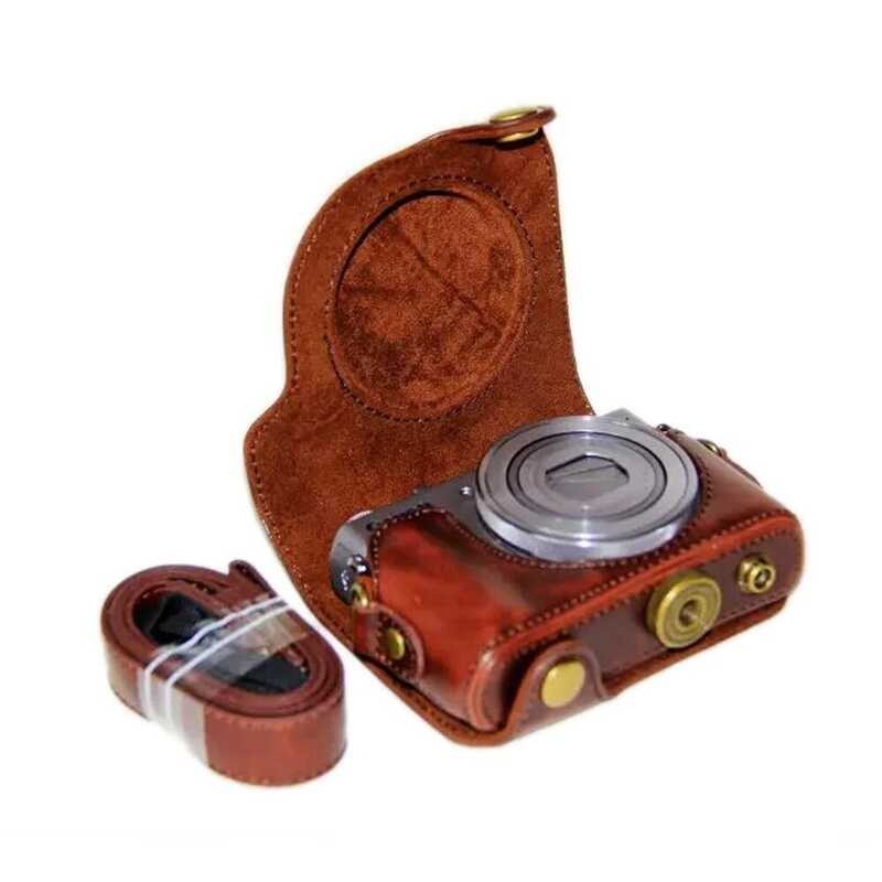 PU Leather ➧ Camera Bag Case For Canon Powershot G9x G9 X Mark II G9x2 Cover With Strap New Sale 2