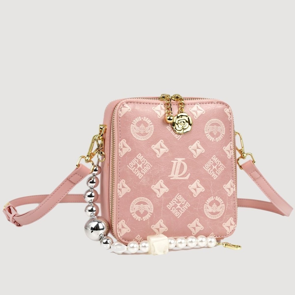 [Original Seckill Shipped within 24 Hours Ready Stock] Louis Daisy Embossed Pearlescent Square Bag