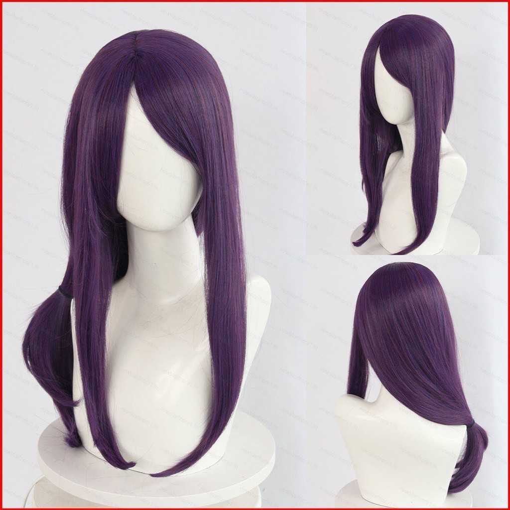 วิกผมคอสเพลย์ Tokyo Ghoul Kamishiro Rize สีม่วง ทนความร้อน เหมาะกับปาร์ตี้ฮาโลวีน สําหรับผู้ชาย และ