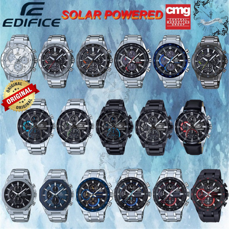 ♞EDIFICE แบรนด์แท้ประกันศูนย์CMG1ปีเต็ม️ลดจัดหนักเอาใจลูกค้าใหม่️SOLAR️ นาฬิการุ่น EQS-930D EQS-900