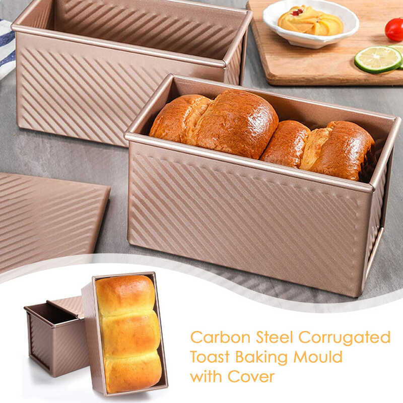 Bread Pan With Lid Non-Stick Bread Pan Baker Durable Carbon Steel Bread Baking Mold With Lid Bread