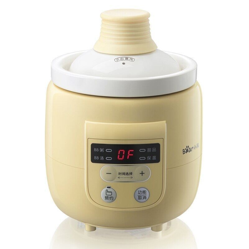 Bear/500ML Mini Home Electric Slow Stew Pot Multi functional Cooker Ceramic Baby Food Bear/DDG-D05B1