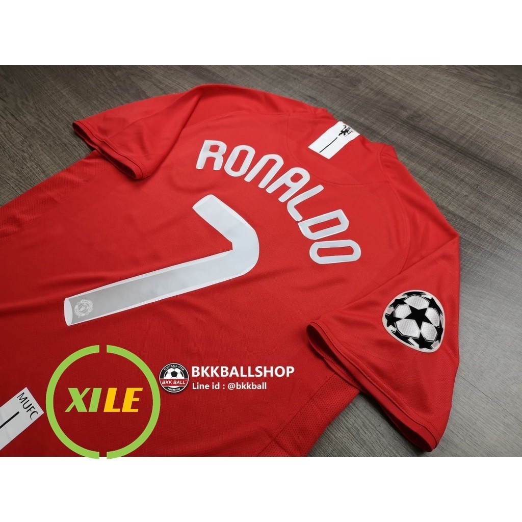 Xile8 [Retro] - เสื้อฟุตบอล ย้อนยุค แมนยู Home เหย้า 2007/08 Final Moscow 2008 Full Option พร้อมเบอร