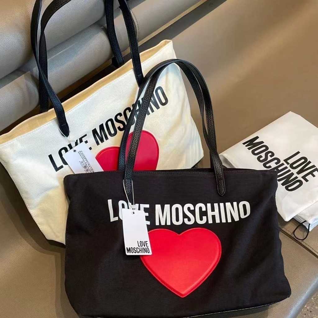 Moschino Capacity Women 's Student Canvas Tote Bag Handbag New Versatile