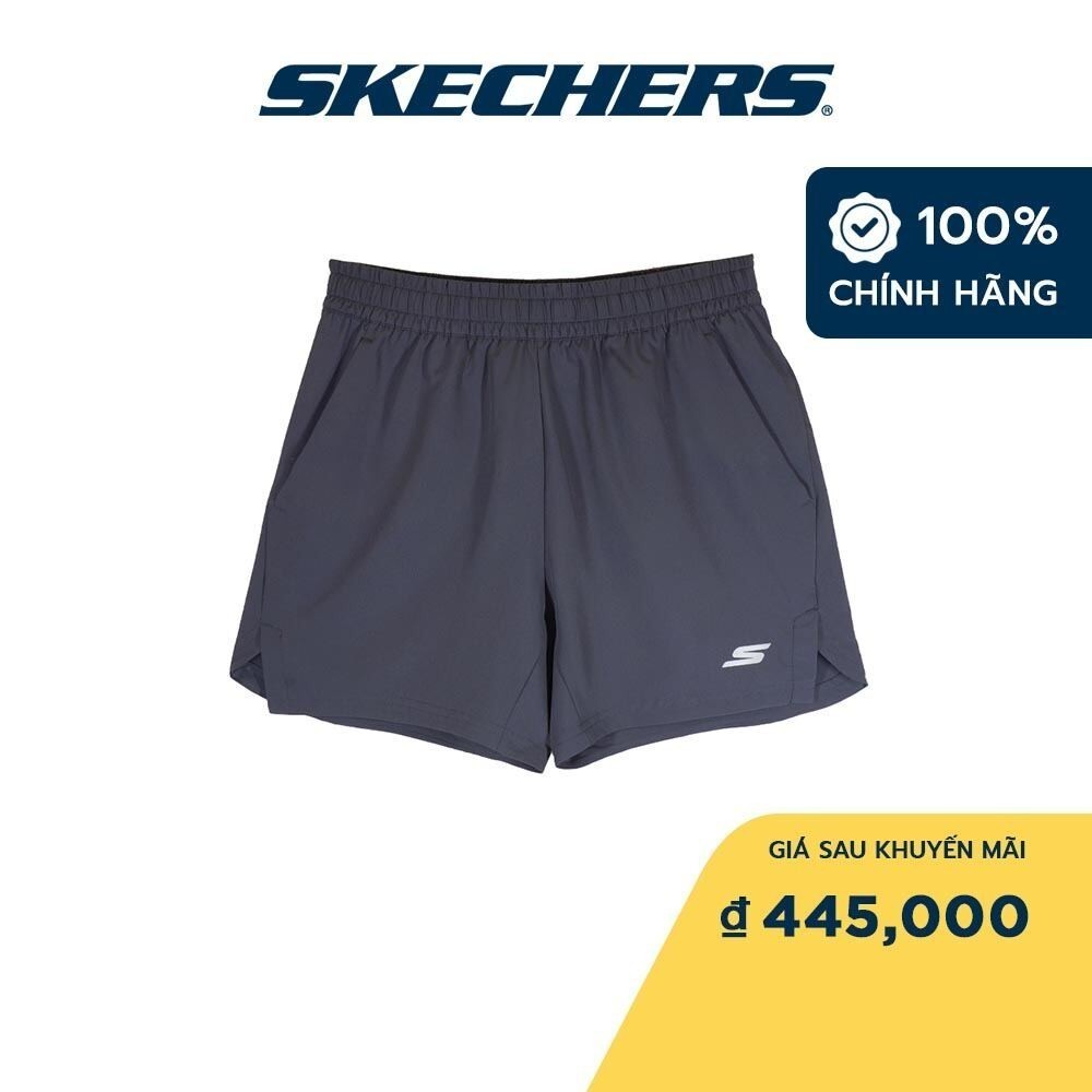 Skechers กางเกงขาสั ้ นผู ้ ชาย , Performance Running Casual Sports Thighs - SP22Q4M427-CHAR