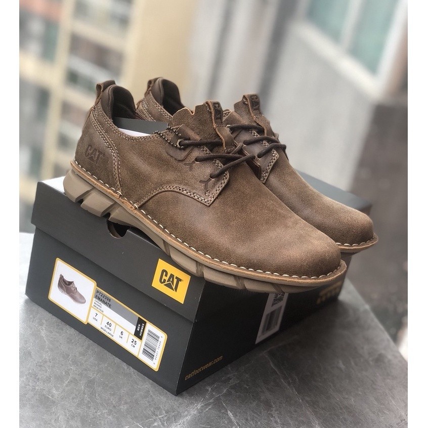 Caterpillar.CAT รองเท้าหนังกันน้ำสำหรับผู้ชาย รองเท้าบูทสั้น Low Top