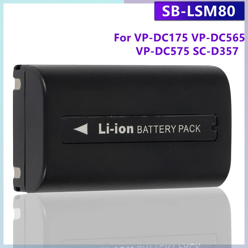 SB-LSM80 SB แบตเตอรี่กล้อง SBLSM80 LSM80ชาร์จได้สำหรับ VP-DC565 VP-DC175 VP-DC575 SC-D357