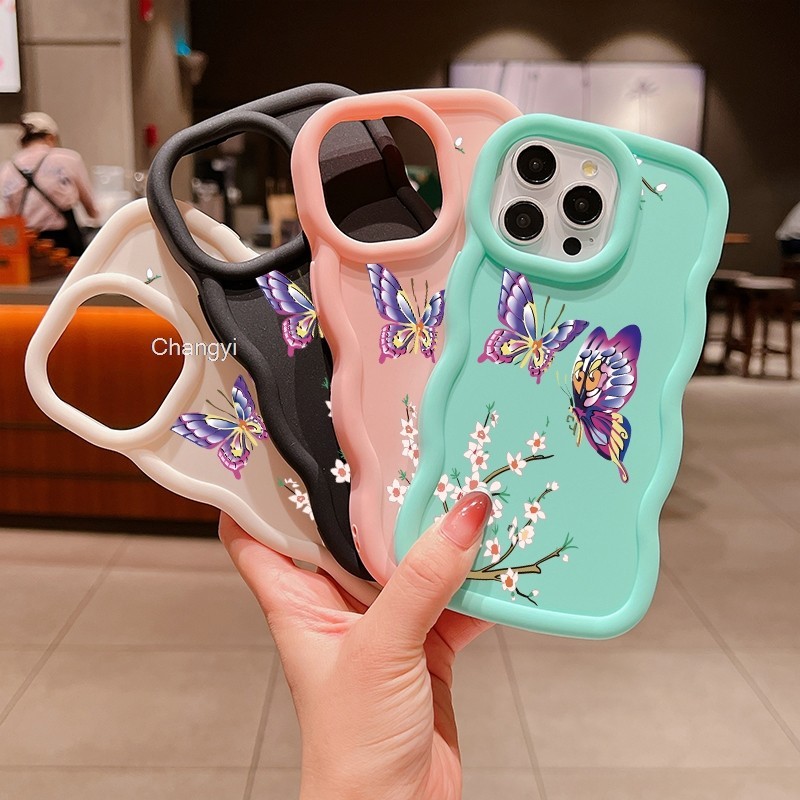 ปลอก Redmi NOTE 8 2021 9 PRO 4G 9 PROMax 9S 9S แฟชั่นแฟนตาซีตัวอักษรผีเสื้อเคสกันกระแทกแบบนุ่ม