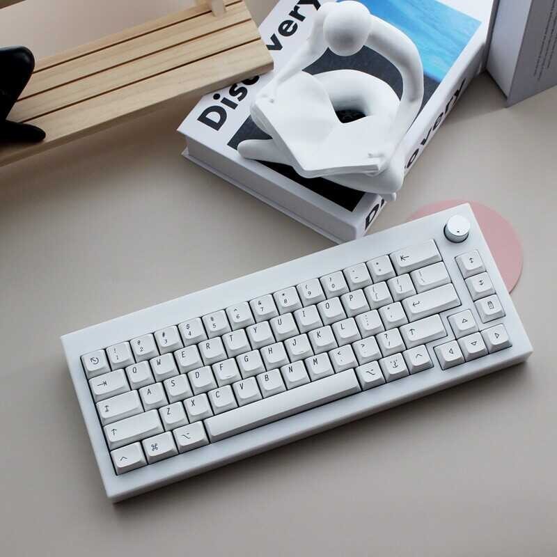 White 【Keycap Only】Minimalist apple Personalized Keycap XDA Profile PBT Sublimation For Cherry MX