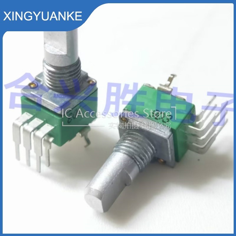 1 ชิ้น/ล็อต RD902F Precision Double Potentiometer A10K C10K ผสม Midpoint Meter ความยาวเพลา 15 มม.