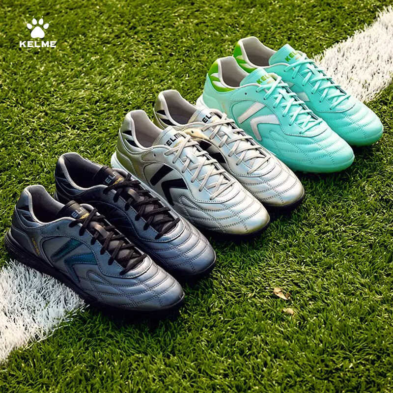 ❤ KELME Men TF Football Boot Artificial Gra Anti-Slippery Soccer Calfkin Cruhed Nail Profeiona