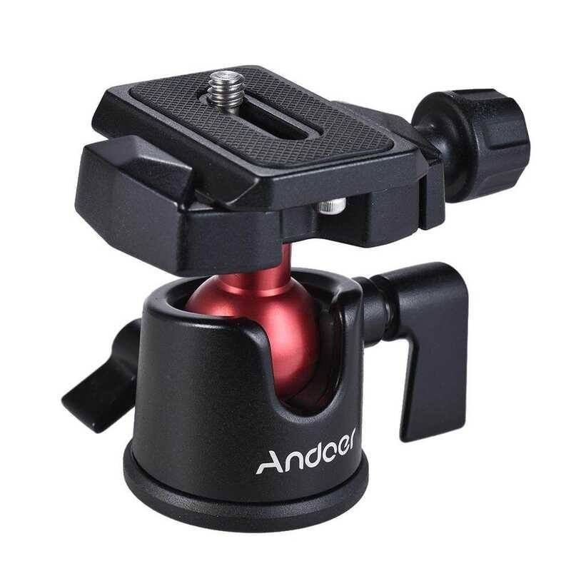 Andoer Mini Ball Ballhead Tabletop Tripod Stand Adapter Panoramic Photography Head With Quick Relea 