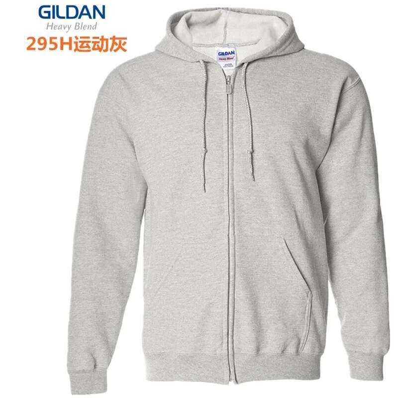 ❤️ GILDAN 88600 ชายเสื้อขนแกะ Hoodies เสื้อแบรนด์เสื้อผ้าแฟชั่น Zip Hoodie ผู้ชายสบายๆกระเป๋าเส