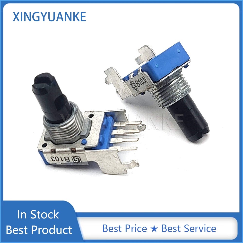 1 ชิ้น/ล็อต RK11 ประเภทเดี่ยว 4-Pin B10K B50K Audio Volume Mixer เครื่องขยายเสียง Potentiometer RK11K1120060 B103 B503 ความยาวครึ่งเพลา 15MM