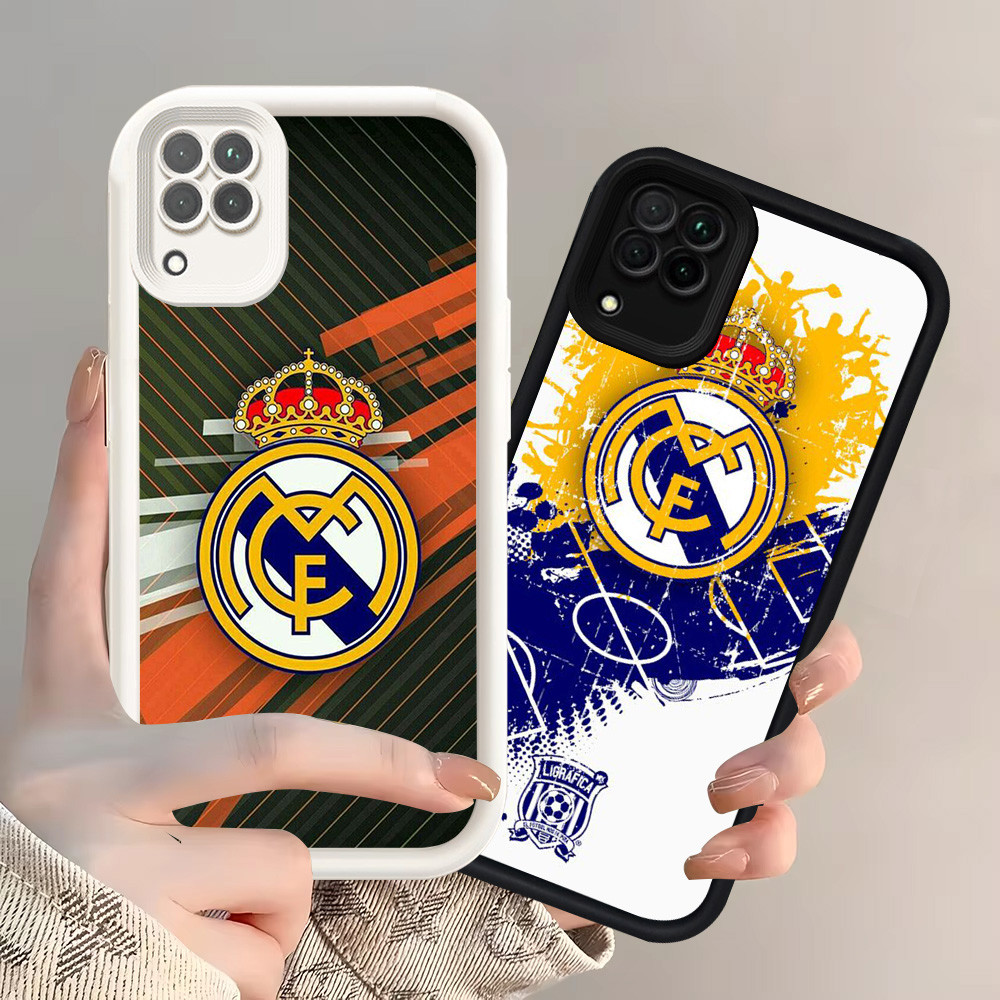 Z-15 M-madrid สีขาวสีดําสําหรับ Samsung Galaxy A12 A22 5G J7 J2 Prime J4 J6 Plus กรณี