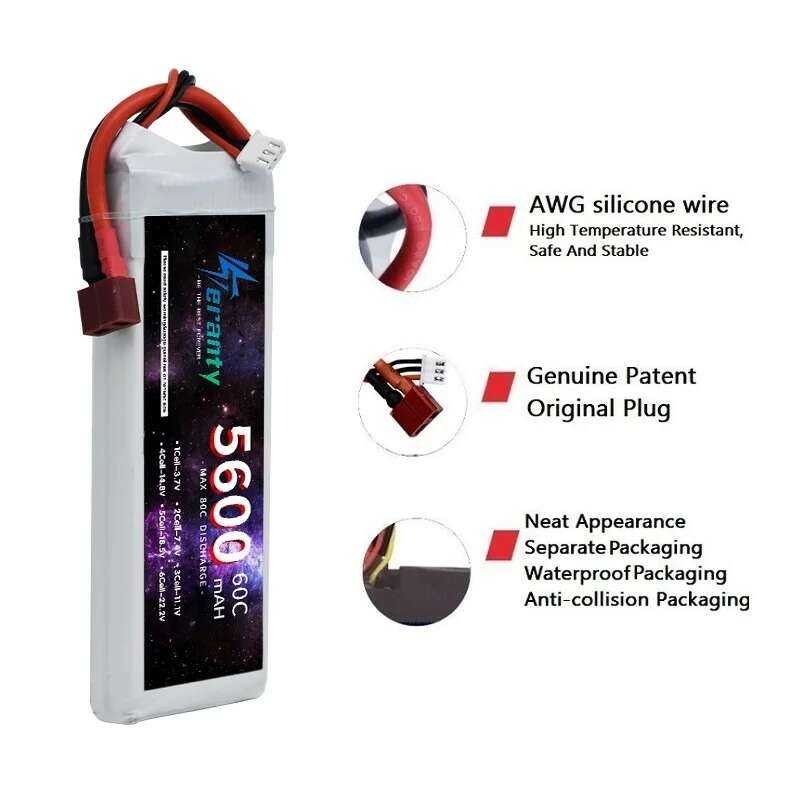 ❥ FPV LIPO 2S Lipo แบตเตอรี่ 4200Mah 5200Mah 5600Mah 6000Mah 6500Mah 7200Mah Racing  60C 7