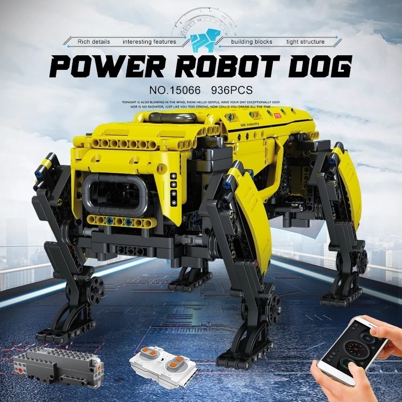 MOULD KING 15066 High-Tech Toys The APP&RC Motorized Boston Dynamics Big Dog Model AlphaDog Building Blocks Bricks Kids