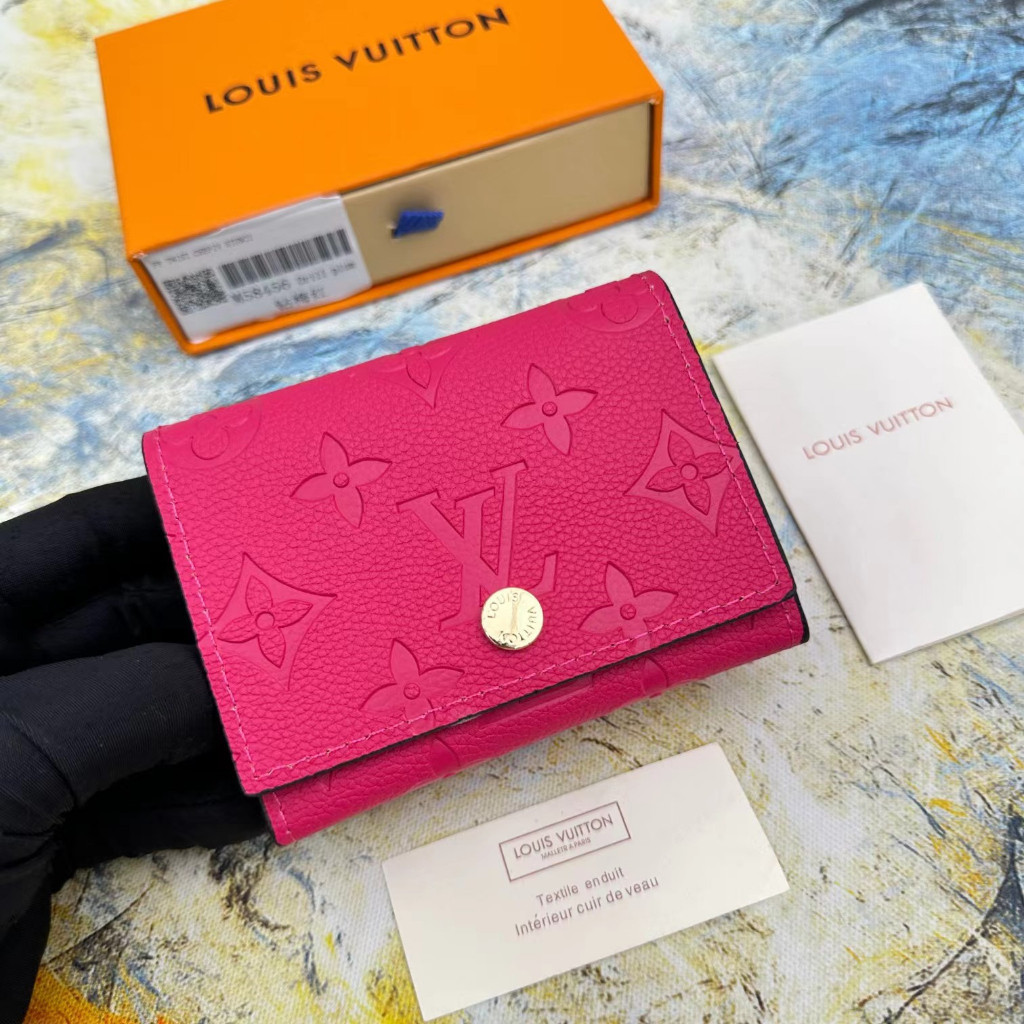 LOUIS VUITTON ใหม่ LV ของแท้ คุณภาพสูง หลุยส์วิตตอง กระเป๋าสตางค์ ใส่บัตร ขนาดเล็ก แฟชั่นสําหรับผู้