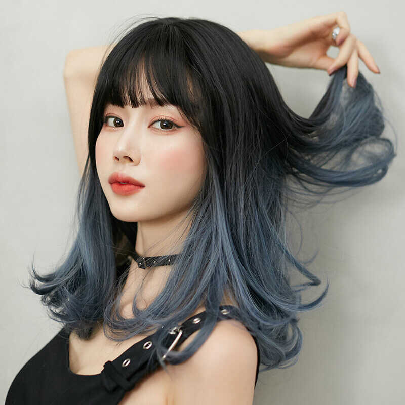 ➧ 7Jhh WIGS Short Straight Hair With Bangs 3 Colors Full Female Handsome Headgear Natural Realist